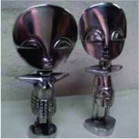 Africa Mía - diseño de autor - aluminio pulido - 50 cm de alto aprox.