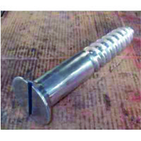 Pura Rosca, Maxi Tornillo, aluminio pulido, obra de autor, 40 cm de largo aprox