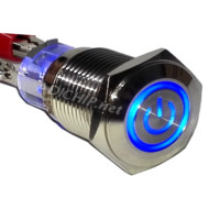 Pulsador Metalico Led 16mm