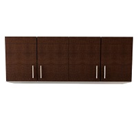ALACENA 1.40 MTS. BLANCA FRENTE CHOCOLATE MELAMINA