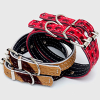 Collar Nº 0/1 Cuero con pelo y tachas