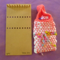 Telar Bolso Dib 10x20cm Kit Artesanal+ Aguja + Instrucc
