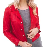 Campera / Chaqueta de gamuza craquelada  Alba