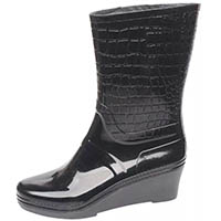 bota de lluvia mujer taco chino caña corta