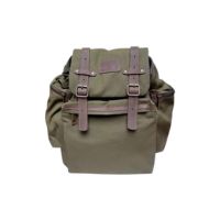 Mochila Grecco Algodón Repele Agua C/cuero San Roman 20 L.