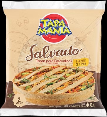 Tapas para empanadas y pascualinas Salvado 330gr/400gr