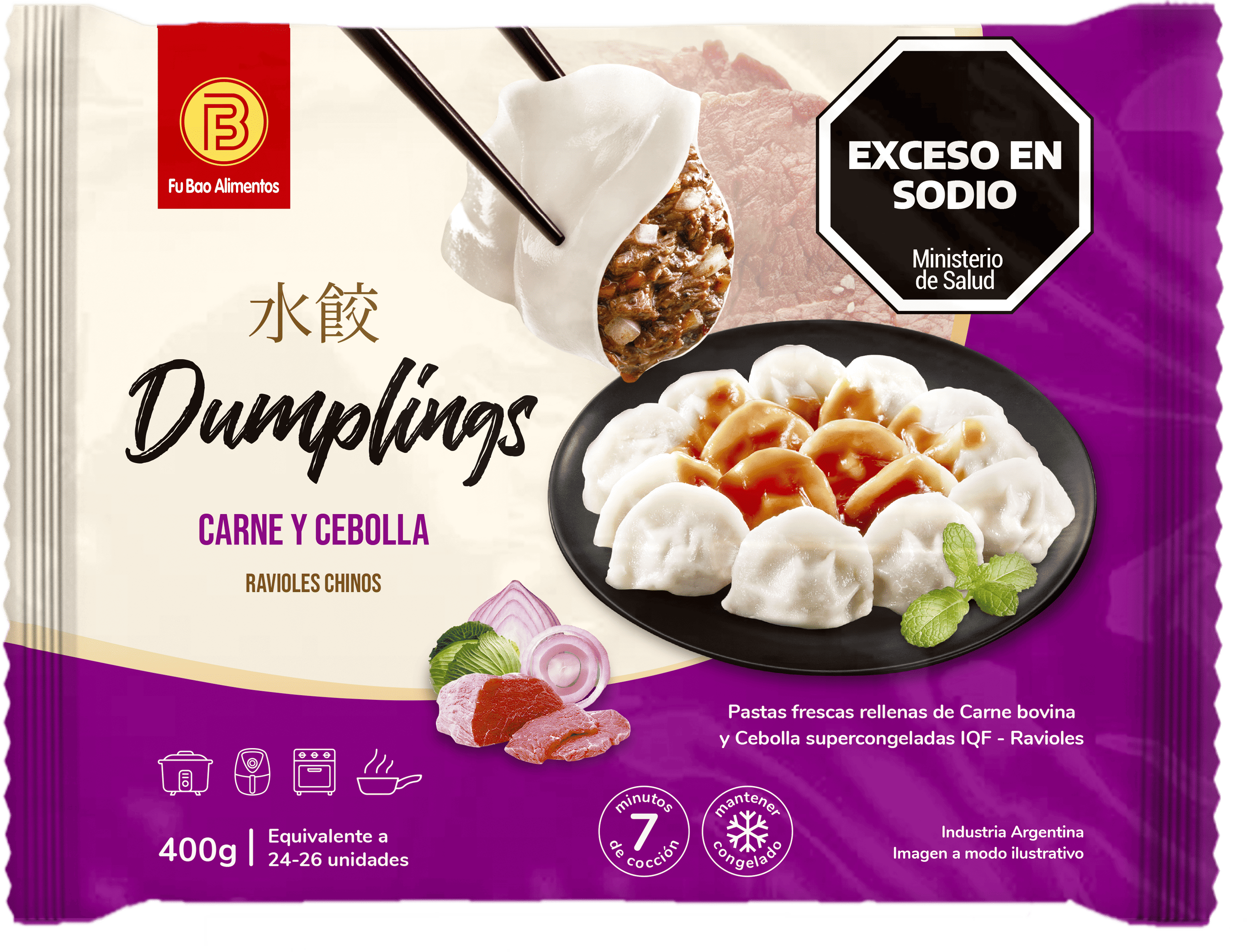 Dumplings (Cerdo y Repollo, Cerdo y Choclo, Carne y Cebolla, Carne y Acelga)