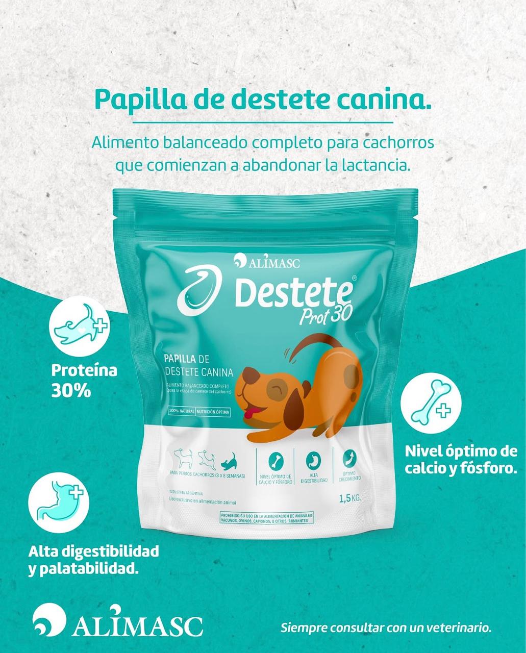 PAPILLA DE DESTETE CANINA PROT30