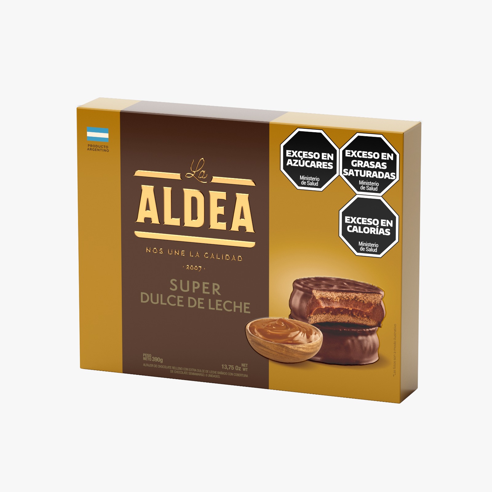 ALFAJOR LA ALDEA DE CHOCOLATE NEGRO