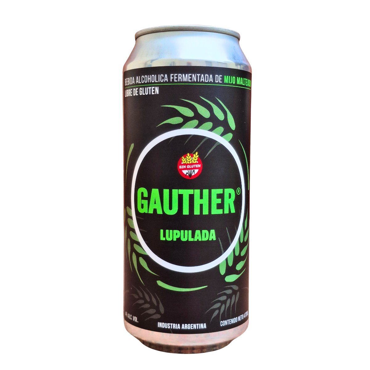 GAUTHER LUPULADA – Cerveza Artesanal Sin Gluten de Malta de Mijo – Lata 473 ml