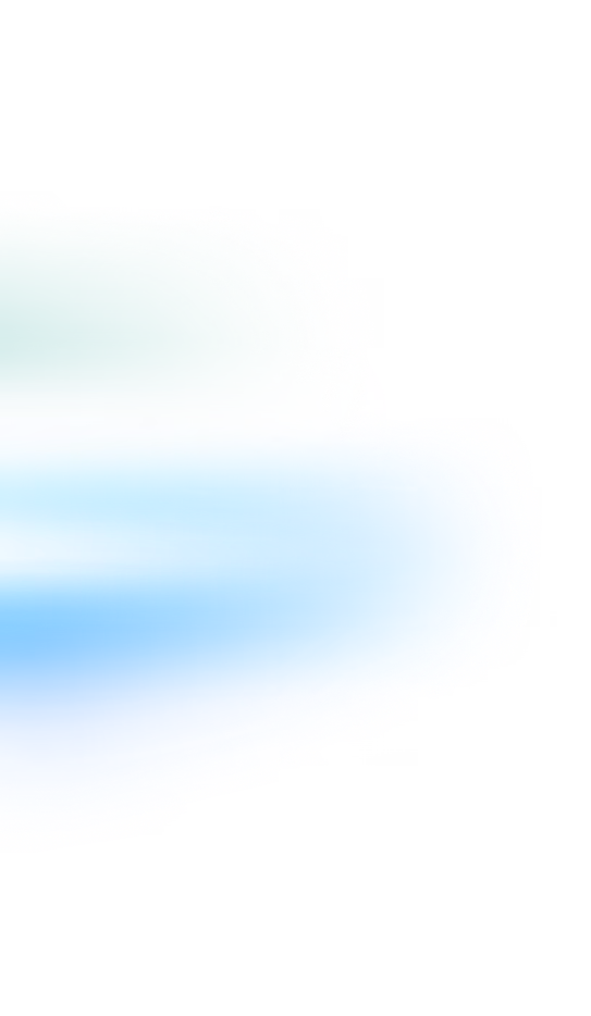 Horizontal gradient with teal transitioning to white and then to blue on a black background.