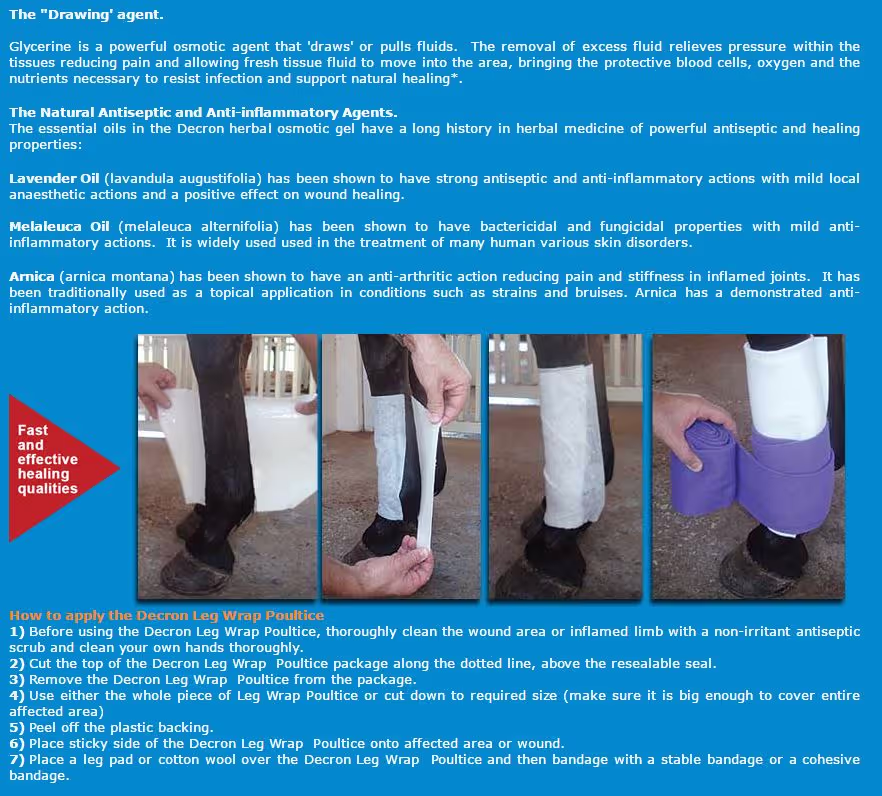 3D HoofCare Decron Leg Wrap Poultice