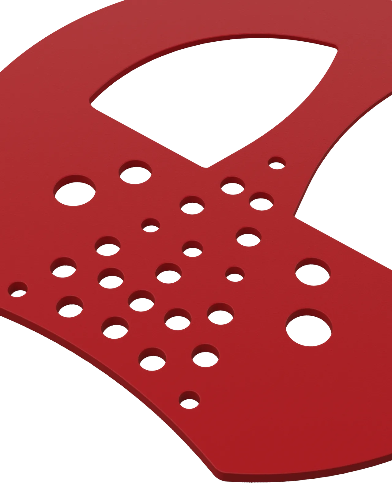 Half Mesh Pad Degree Insert in Red 1°: underside close-up