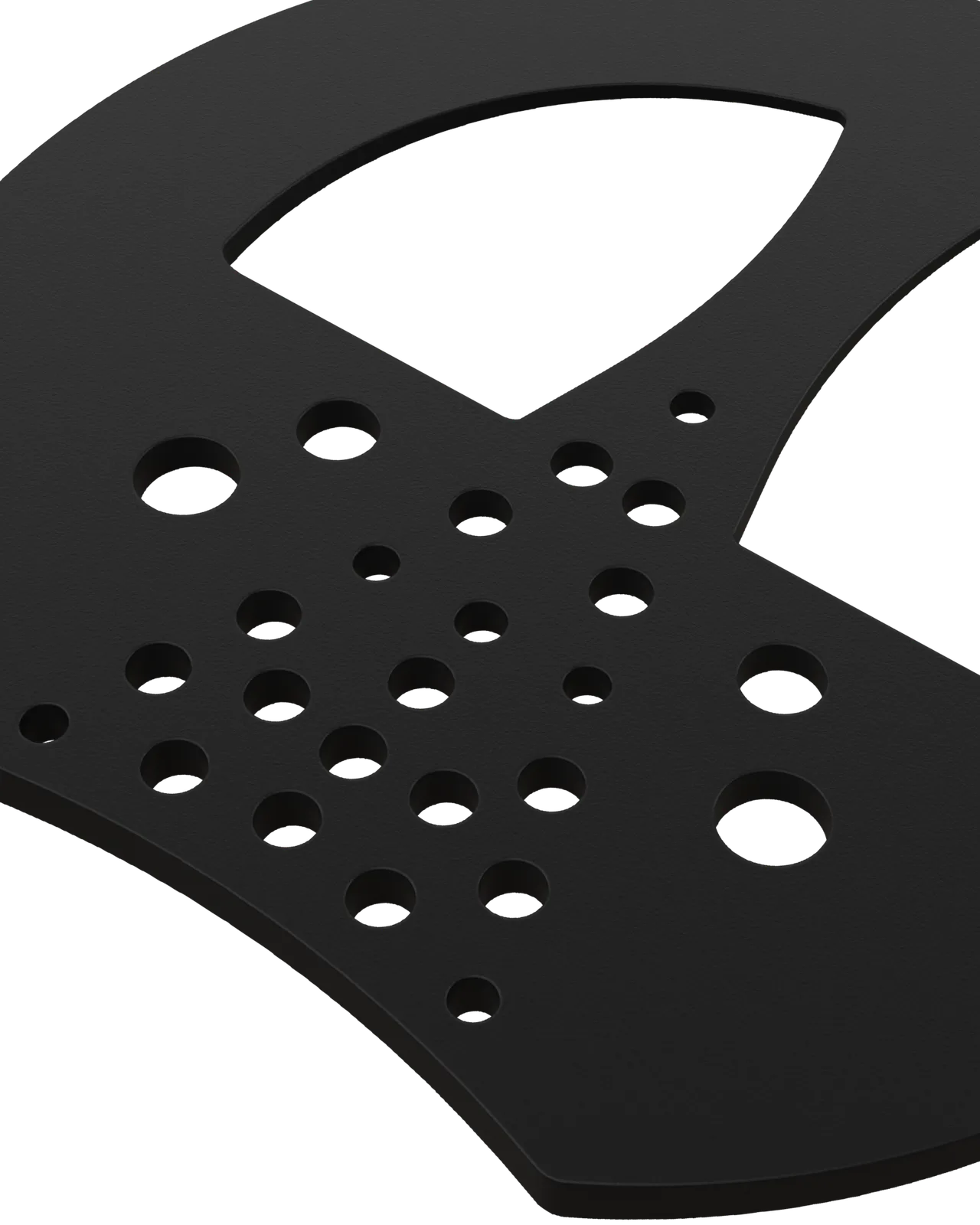 Half Mesh Pad Degree Insert in Black 2°: underside close-up
