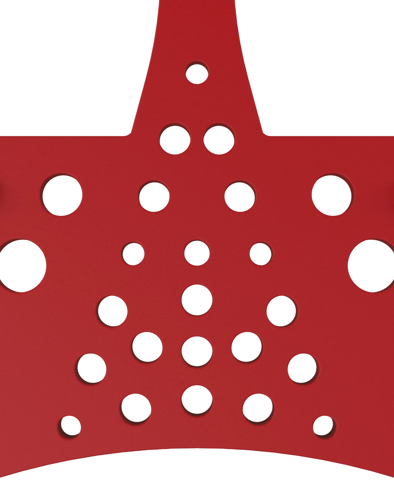 Half Mesh Pad Degree Insert in Red 2°: top close-up
