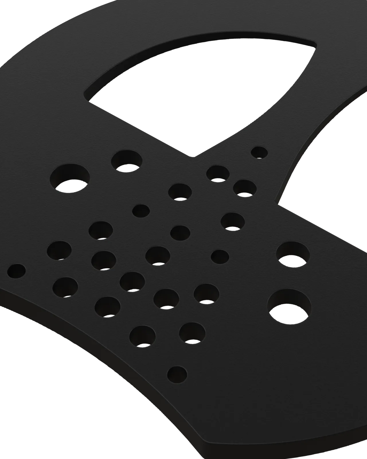 Half Mesh Pad Degree Insert in Black 3°: underside close-up