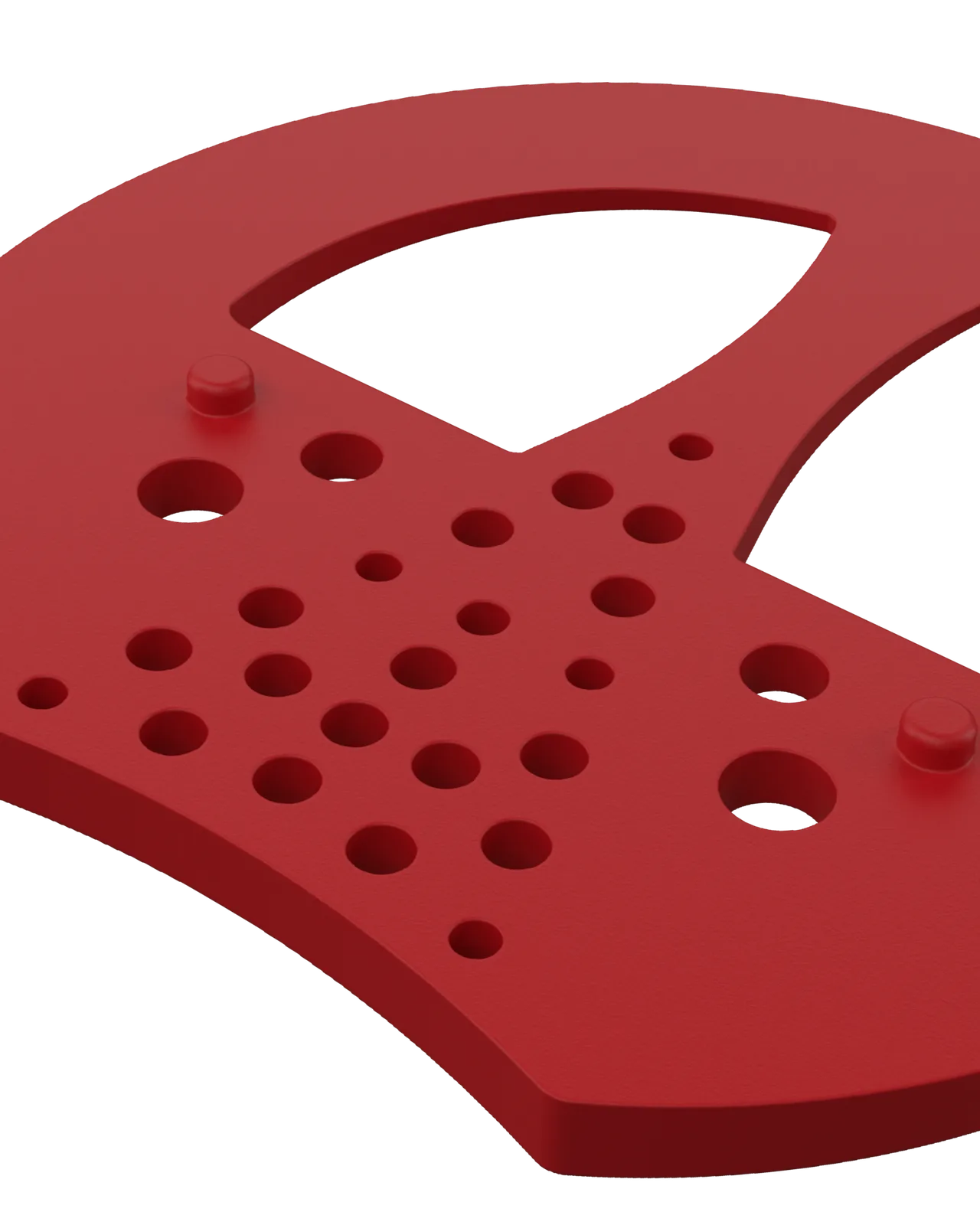 Half Mesh Pad Degree Insert in Red 3°: detail close-up