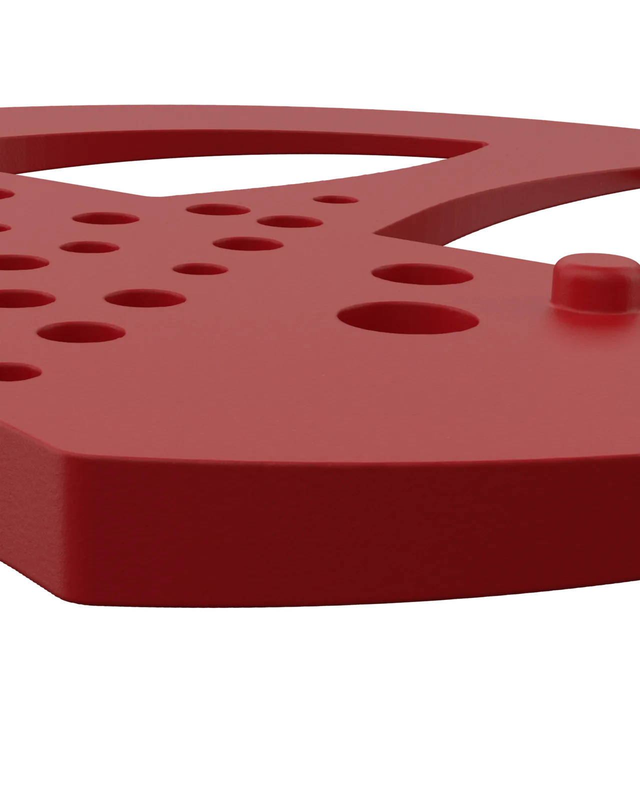 Half Mesh Pad Degree Insert in Red 3°: edge close-up