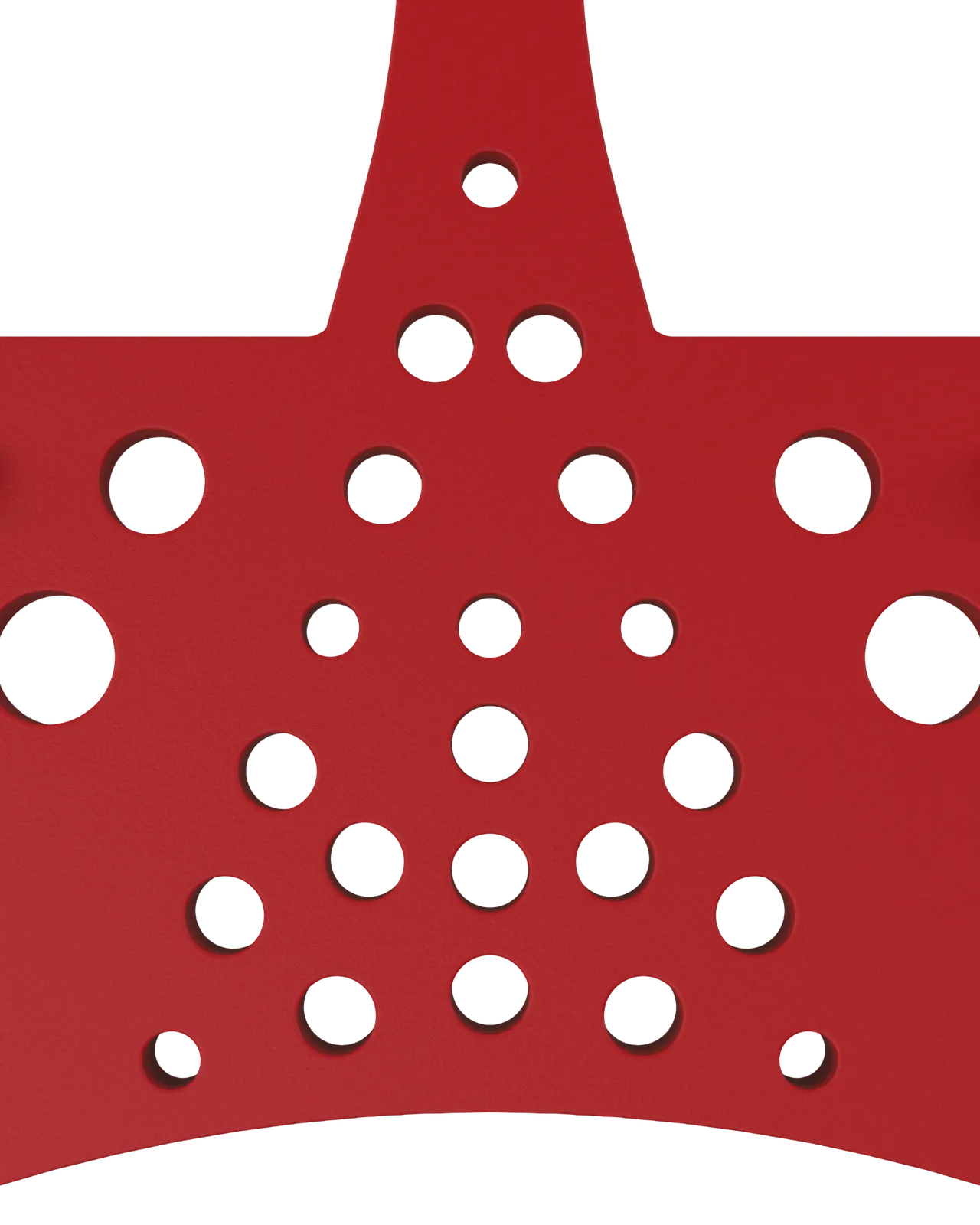 Half Mesh Pad Degree Insert in Red 3°: top close-up