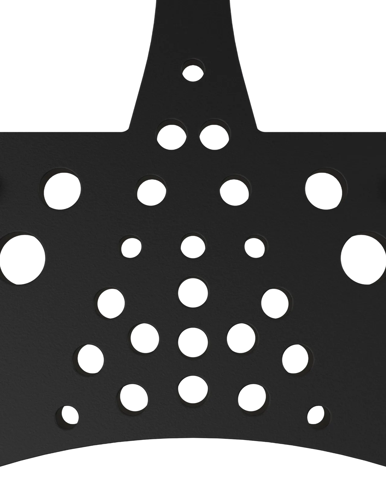 Half Mesh Pad Degree Insert in Black 4°: top close-up