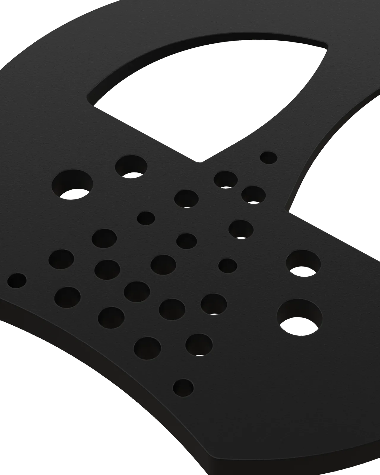 Half Mesh Pad Degree Insert in Black 4°: underside close-up