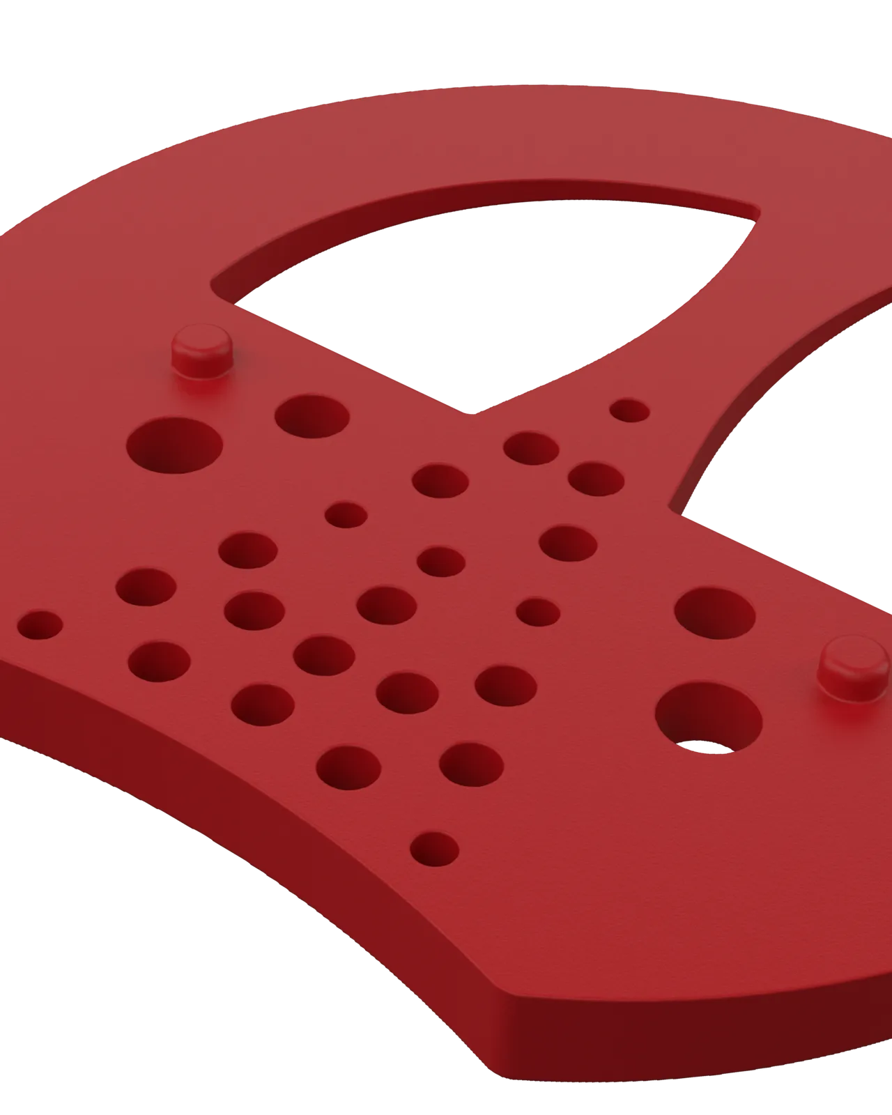Half Mesh Pad Degree Insert in Red 4°: detail close-up