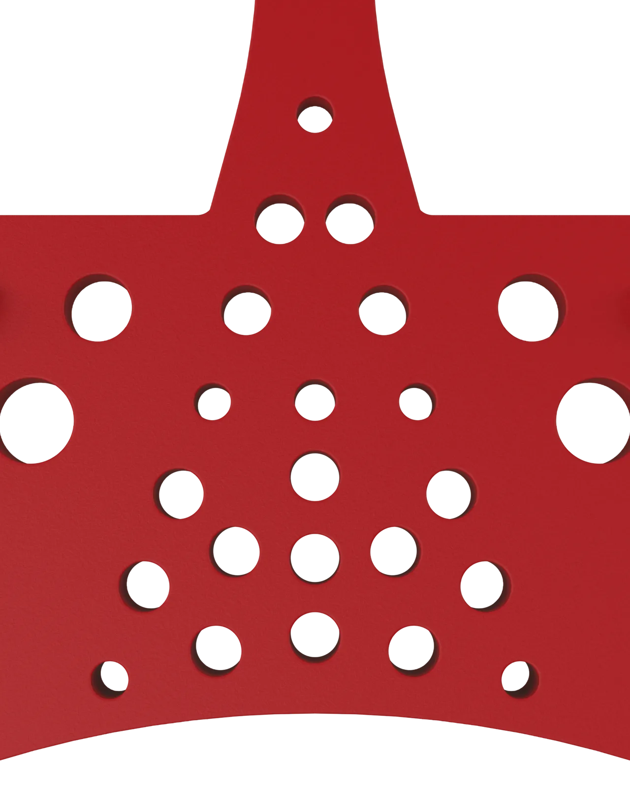 Half Mesh Pad Degree Insert in Red 4°: top close-up
