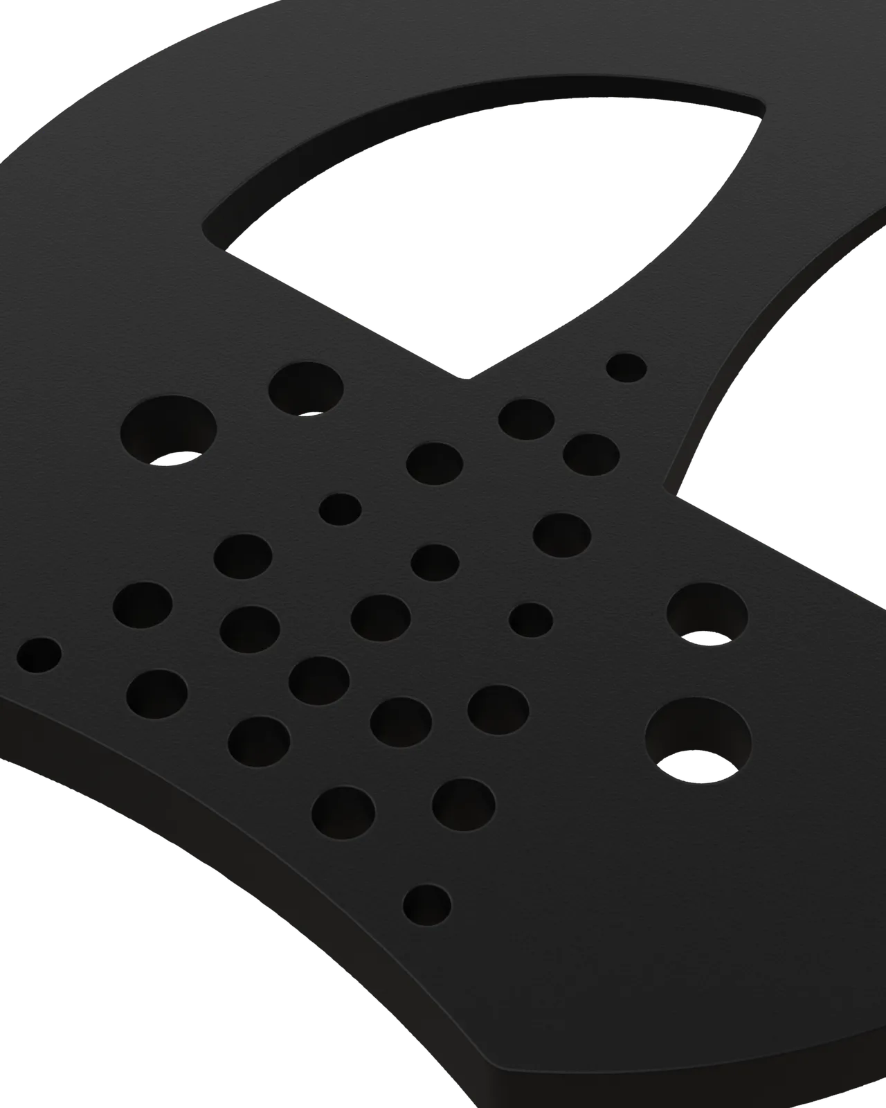 Half Mesh Pad Degree Insert in Black 5°: underside close-up