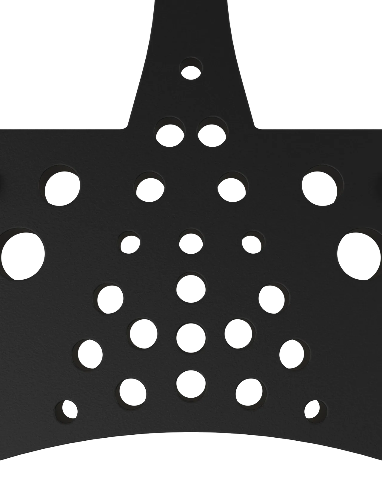 Half Mesh Pad Degree Insert in Black 5°: top close-up