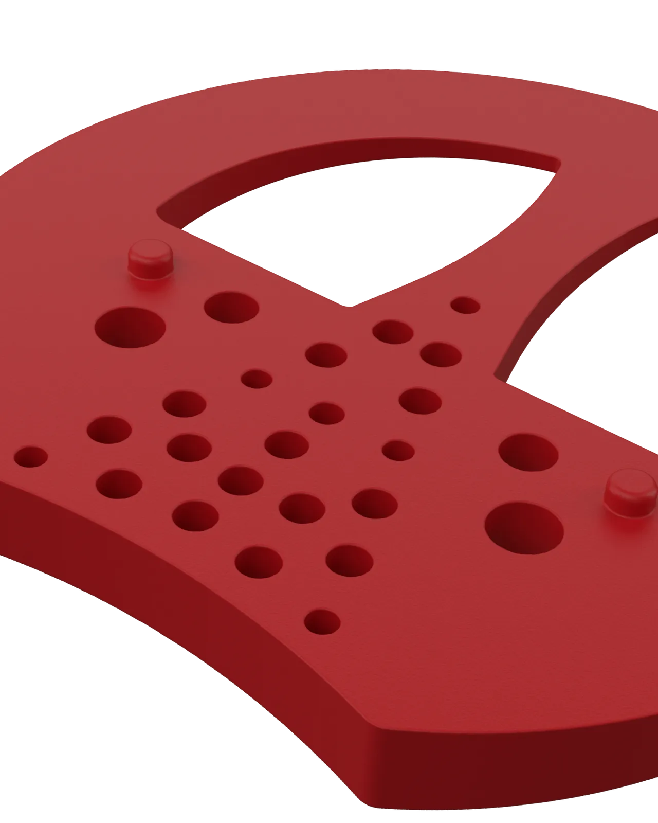 Half Mesh Pad Degree Insert in Red 5°: detail close-up