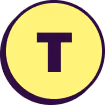 The letter T for two-factor authentication (2FA)