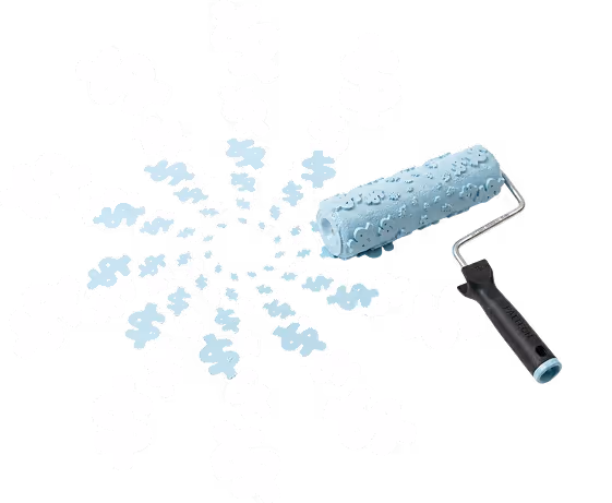 Illustration of home improvement expenses with tools and dollar icons.