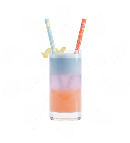 Illustration of weekend expenses with a drink and dollar icons.