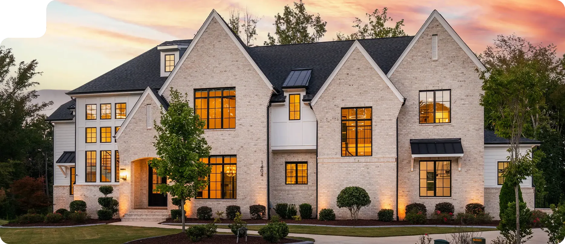 Cary home photographed at twilight by Upper Echelon Visuals