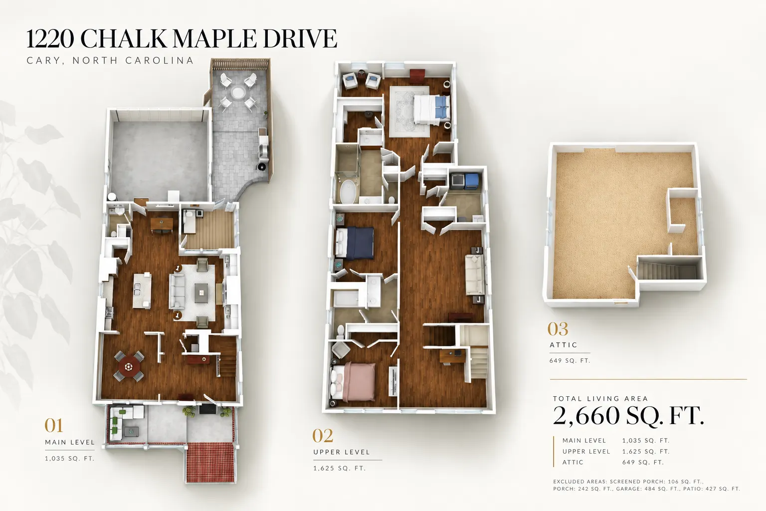 3D floorplan showing the home’s room layout and relationships