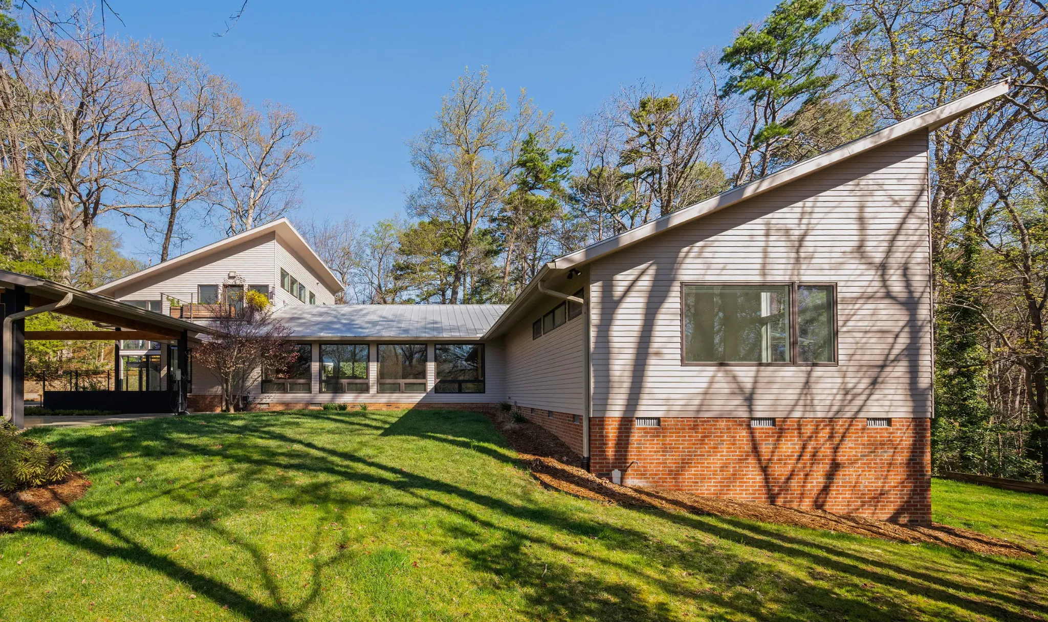Exterior form and elevations of a modern residence