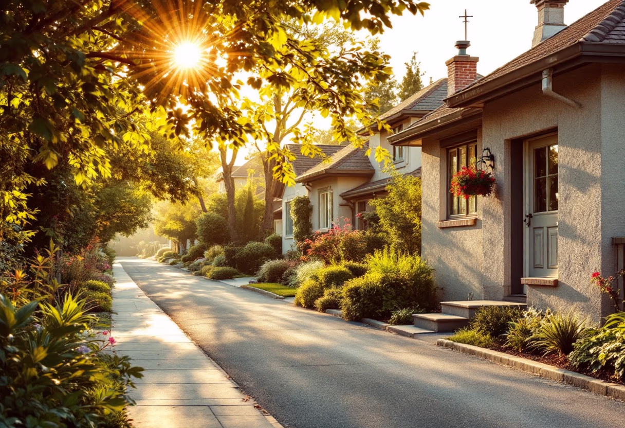 [background image] image of suburban neighborhood