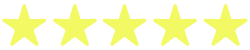 Five yellow stars in a row representing a five-star rating.