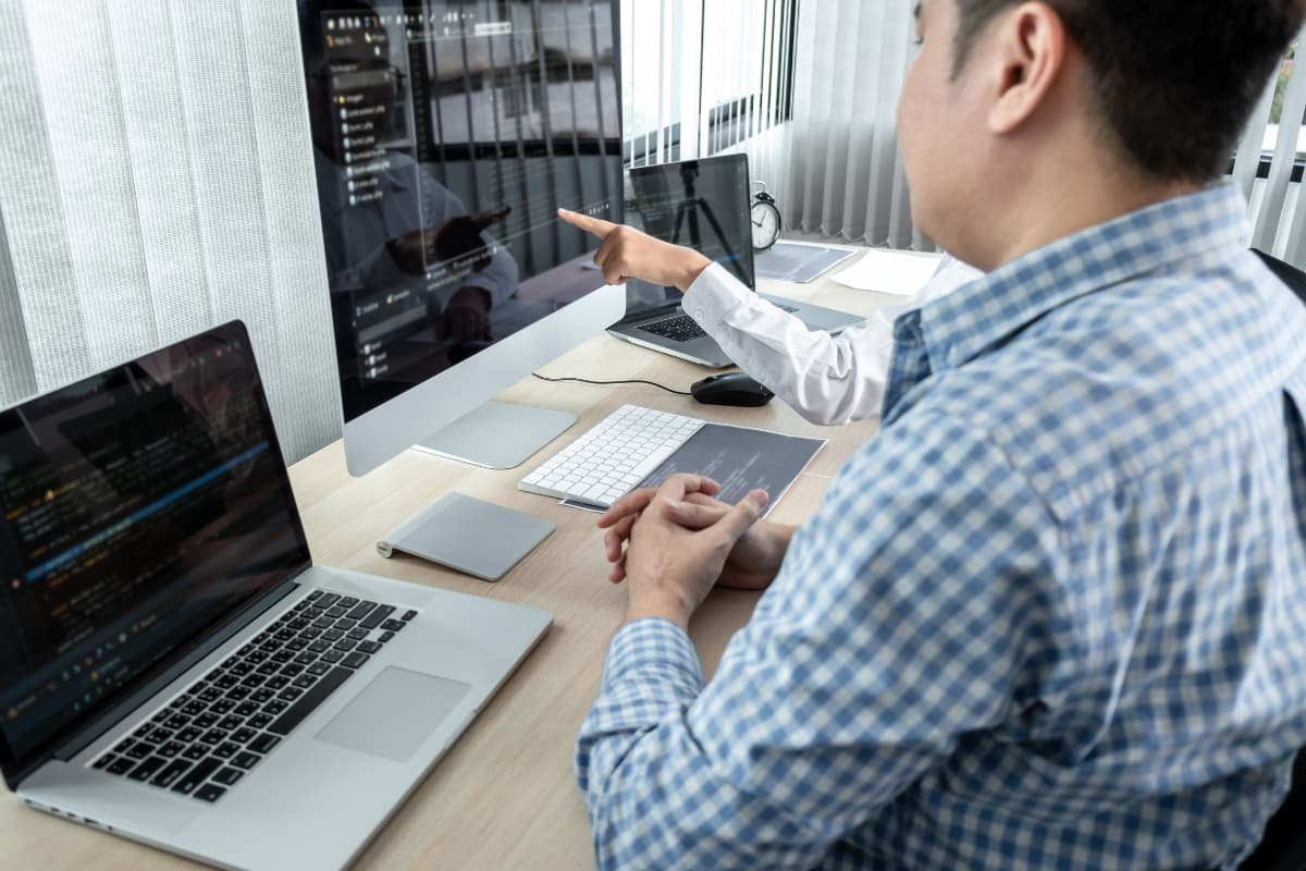 Business reviewing cyber insurance policy