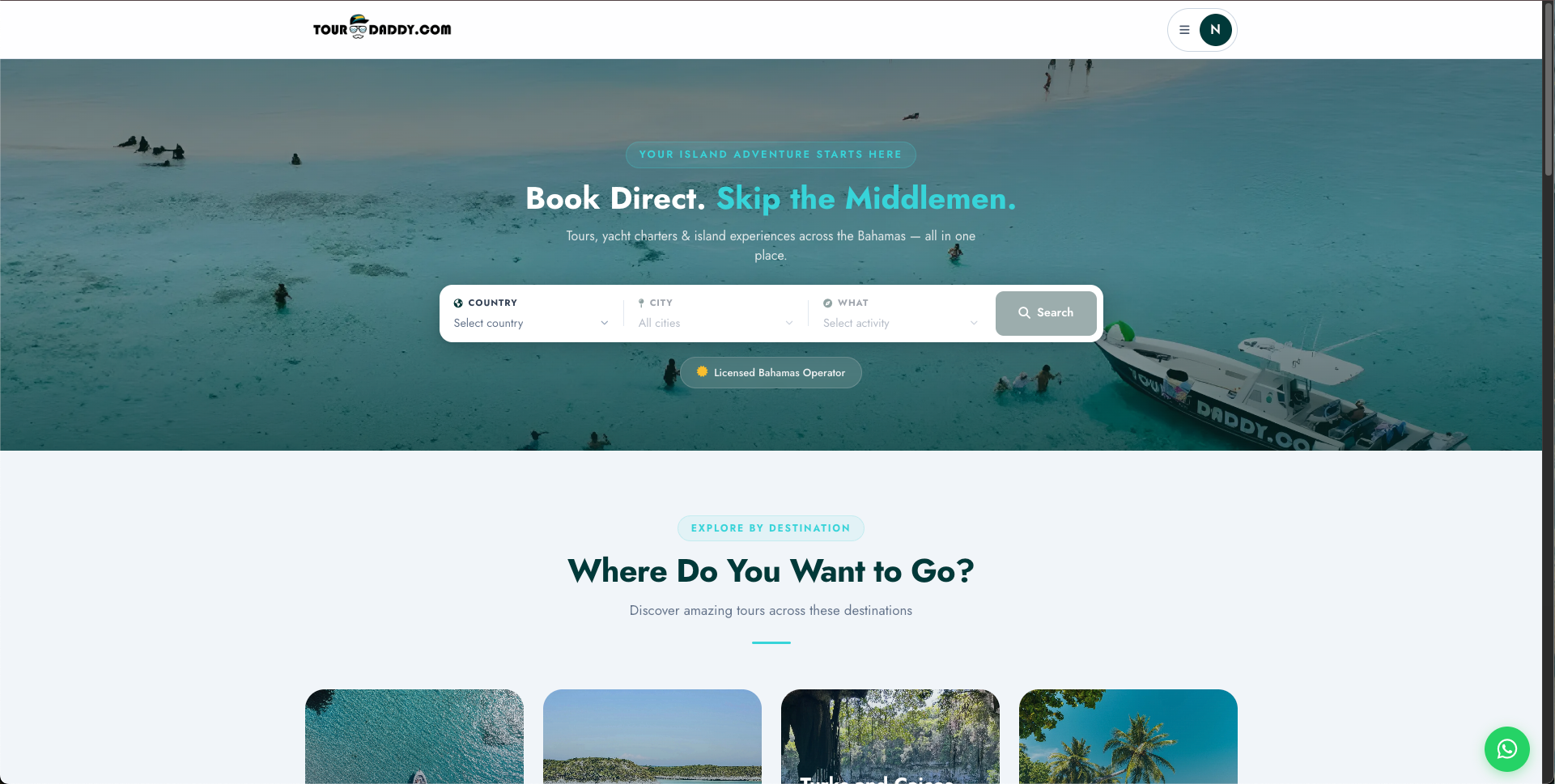 Tour Daddy booking platform built by Mintt