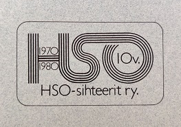 HSO-sihteerit ry:n logo, jossa vuosiluvut 1970 ja 1980 ja teksti HSO 10 v.
