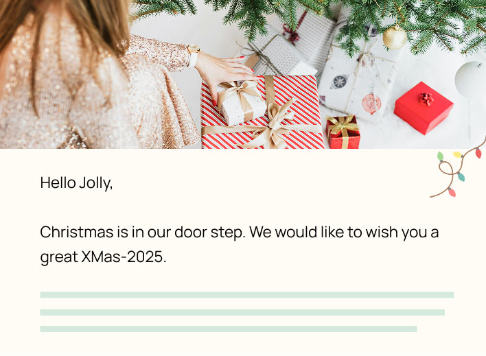 Person in a sparkly dress arranging wrapped Christmas gifts under a decorated tree.