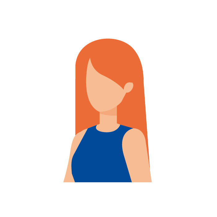 Silhouette of a person wearing glasses looking upward against a blue background.