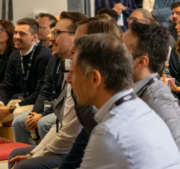 Attendees listening during a meetup session