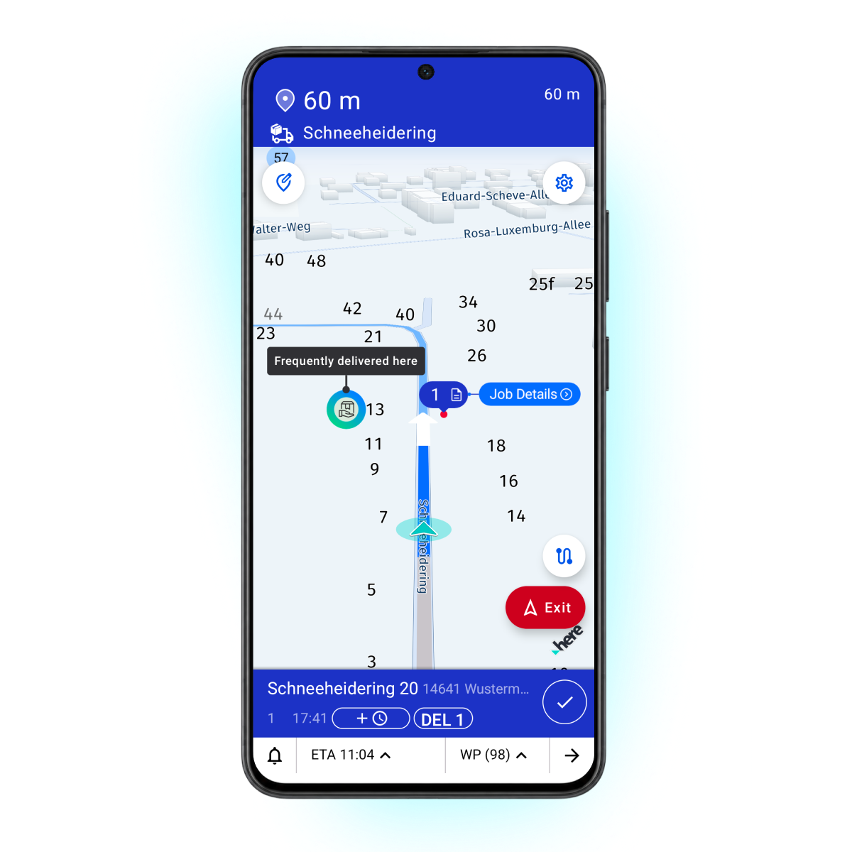 Better Route app showing the intelligent sequencing setting