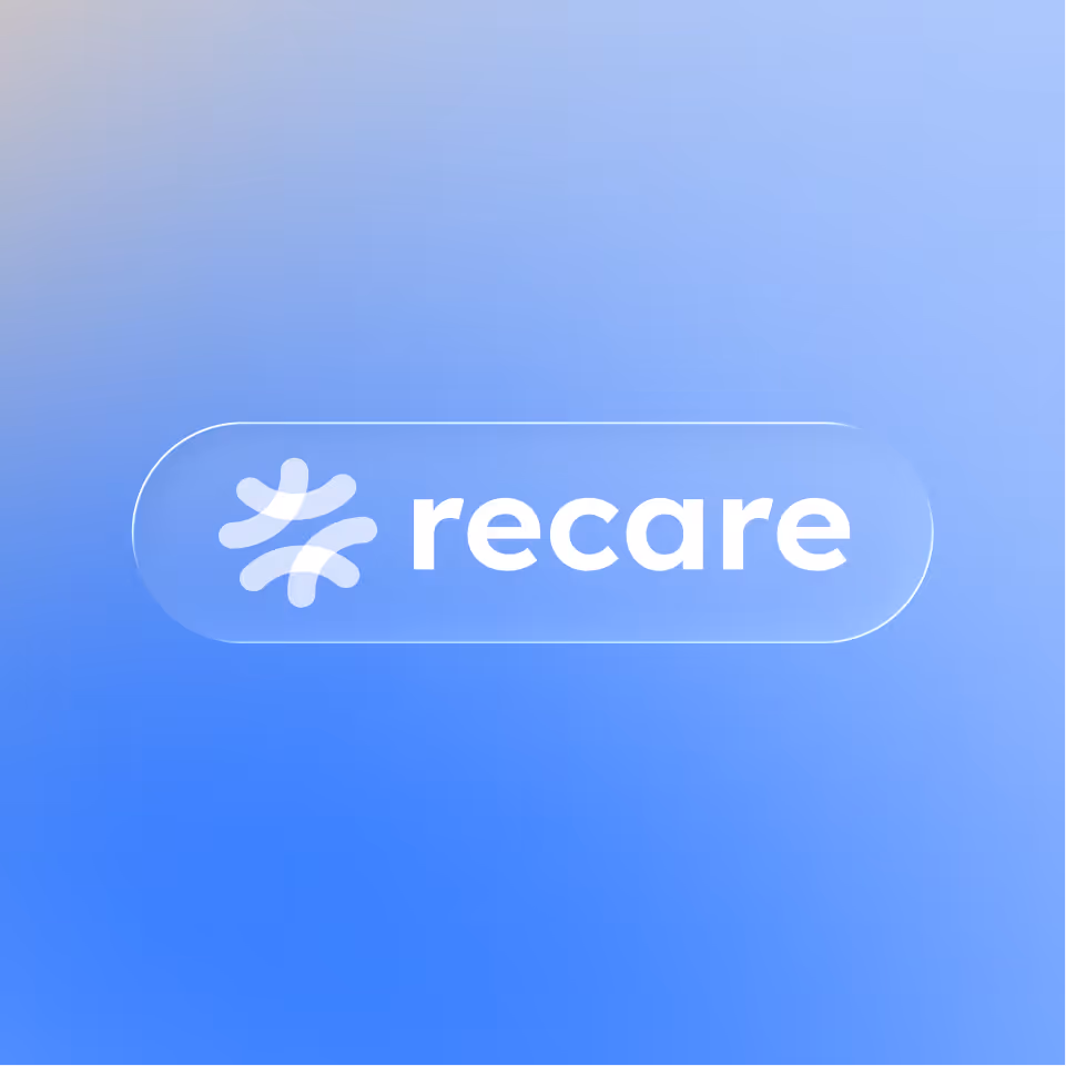 Recare Logo und Markenansicht