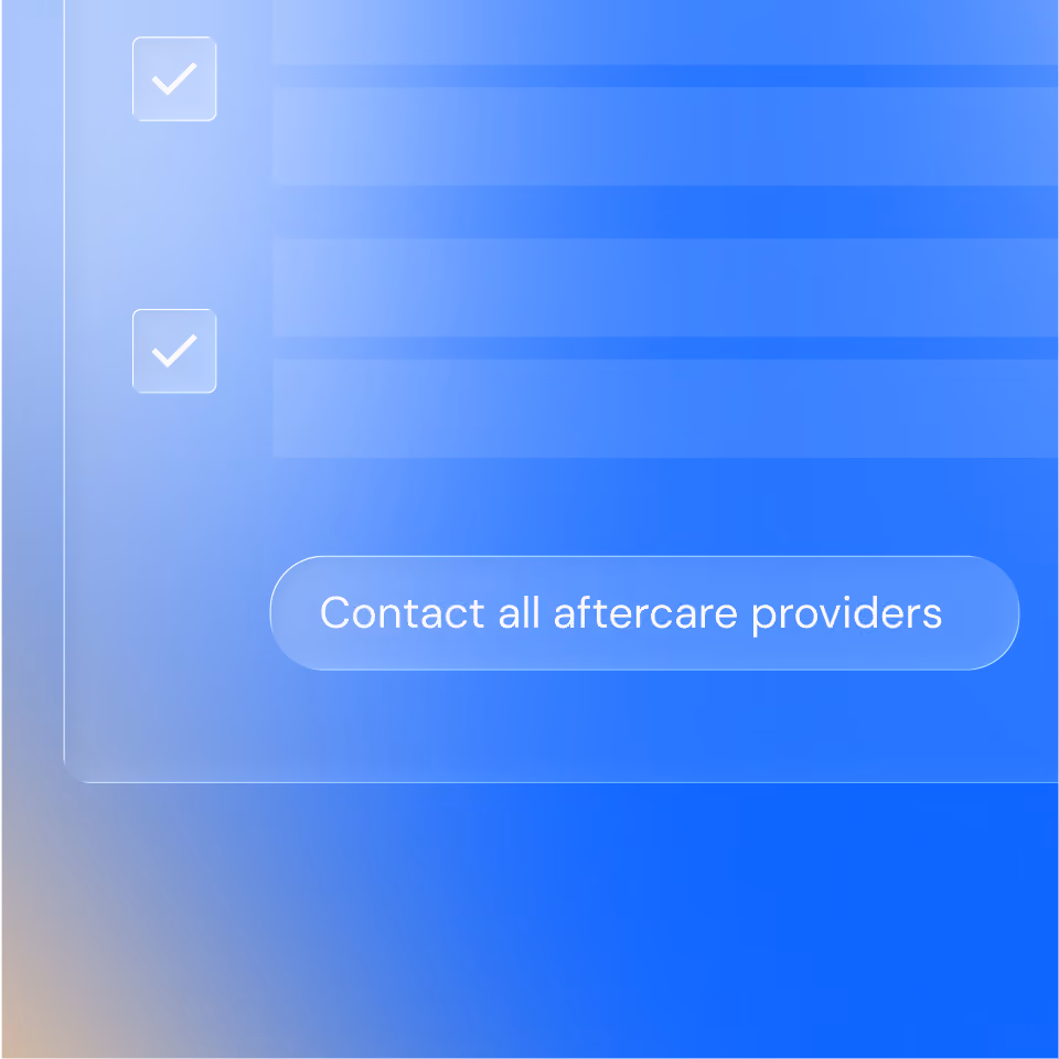 Recare Discharge product interface screenshot