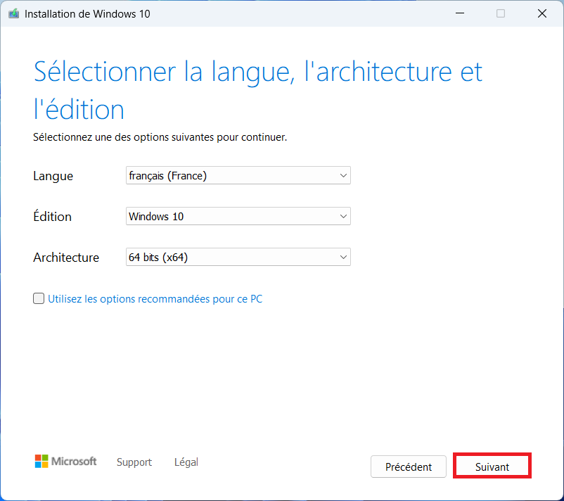 Créer un support USB bootable pour installer Windows 10 sur votre PC