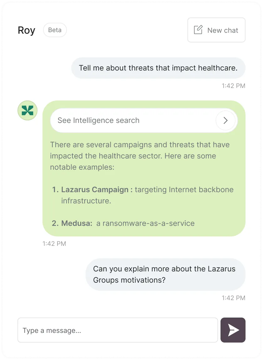 Sekoia platform – Investigate module interface showing threat investigation view, step 2