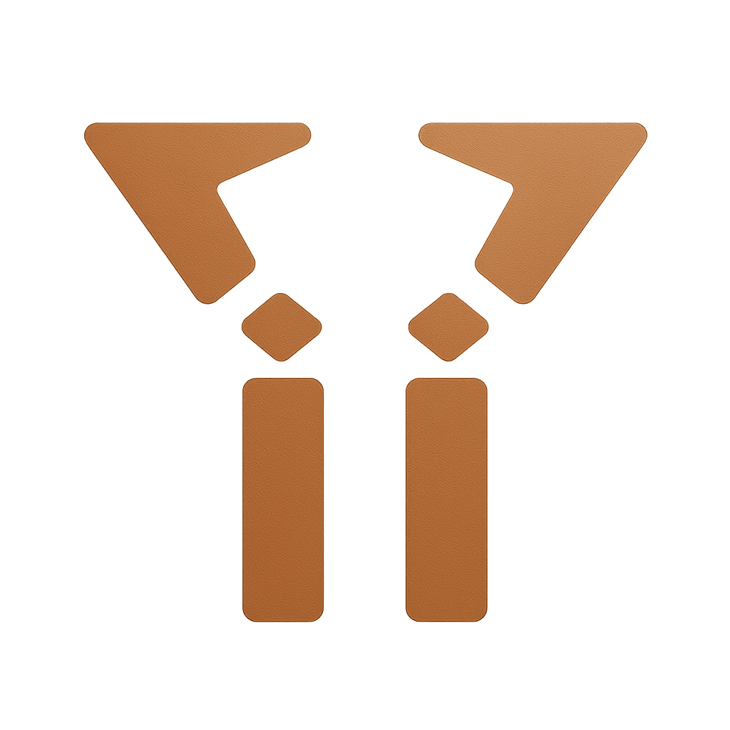 The Beastii Golf Co. logo representing to i characters and stylised horns.